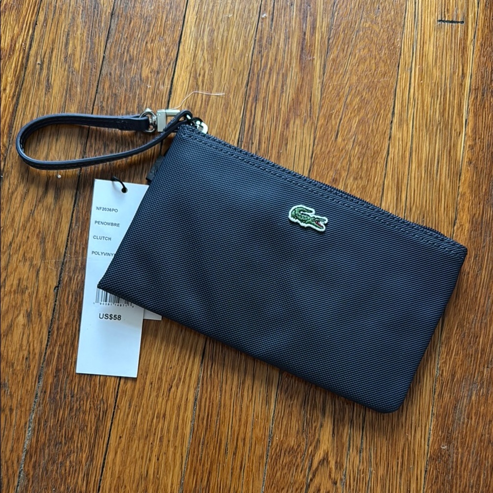 Lacoste Navy Wristlet with Logo